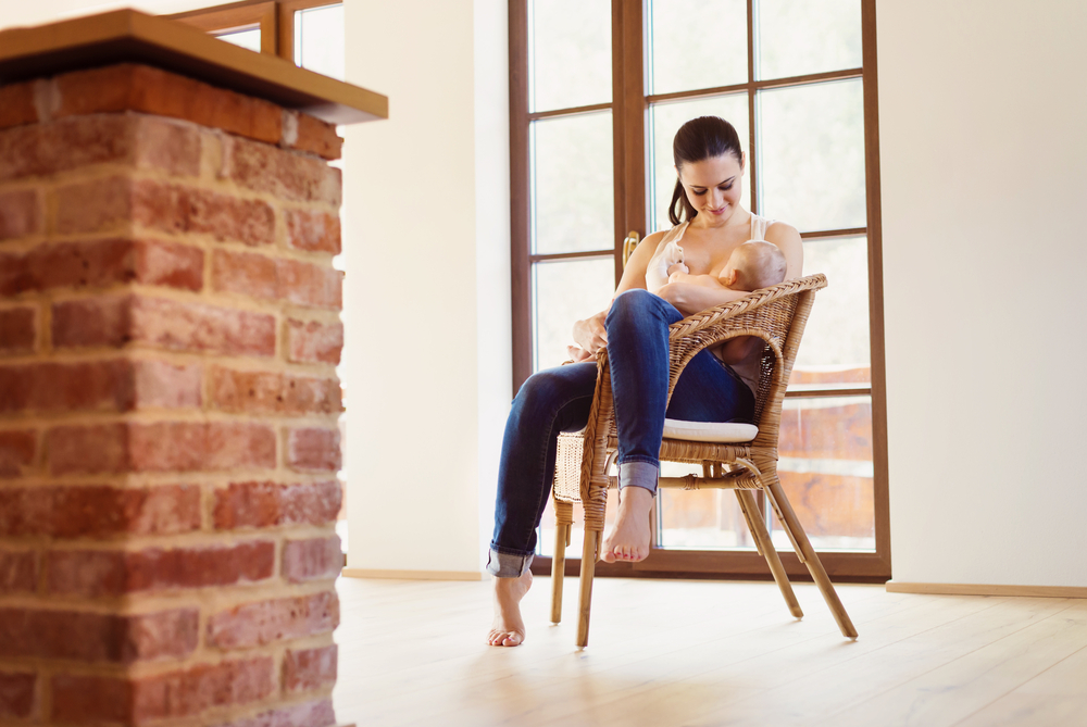 Fashionable Mom Breastfeeding