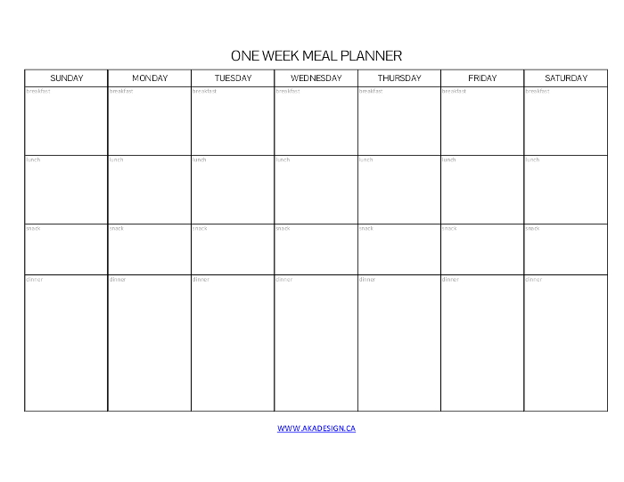ONE-WEEK-MEAL-PLANNER-SUNDAY-START-AKA-DESIGN ONE-WEEK-MEAL-PLANNER-SUNDAY-START-AKA-DESIGN