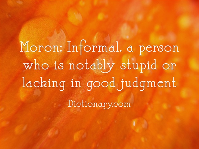 Moron-Informal-a-person Moron-Informal-a-person