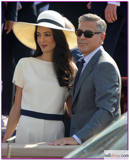 George Clooney & Amal Alamuddin Make It Official At Venice Town Hall 51543748 Actor George Clooney and human rights lawyer Amal Alamuddin visit the Town Hall in Venice, Italy on September 29, 2014. The couple are making their vows official (and legal) with a formal wedding ceremony at the town hall following a weekend of lavish celebrations with friends and family. (They even rode on a boat named Amore!) FameFlynet, Inc - Beverly Hills, CA, USA - +1 (818) 307-4813 RESTRICTIONS APPLY: USA/AUSTRALIA ONLY