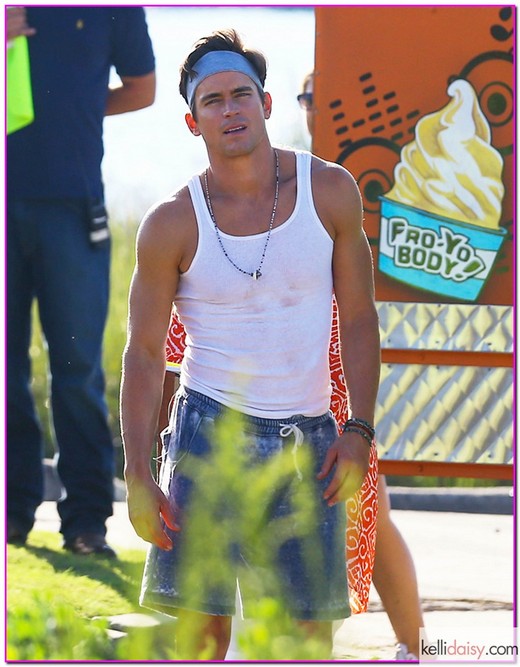 51547416 Hunky actors Channing Tatum, Matt Bomer, and Joe Manganiello are spotted on the set of 'Magic Mike XXL' on October 2, 2014 in Savannah, Georgia. Comedian Gabriel Iglesias lifted his shirt to show that not everyone in the movie has a six pack! FameFlynet, Inc - Beverly Hills, CA, USA - +1 (818) 307-4813