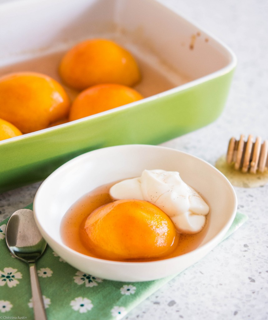 Honey-Vanilla-Baked-Peaches Honey-Vanilla-Baked-Peaches