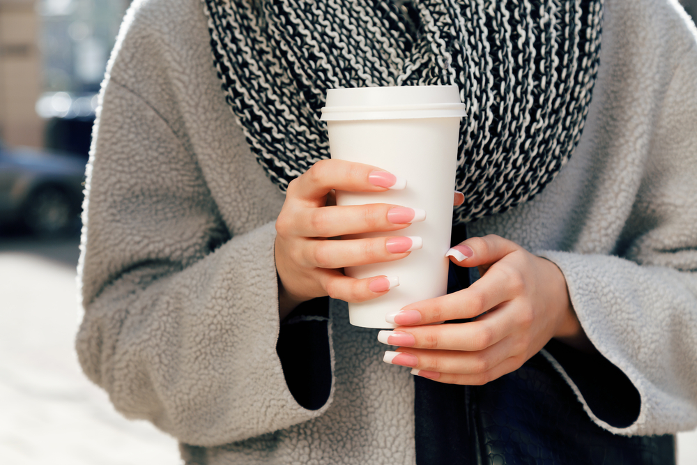 Woman Wearing All Grey and Scarf