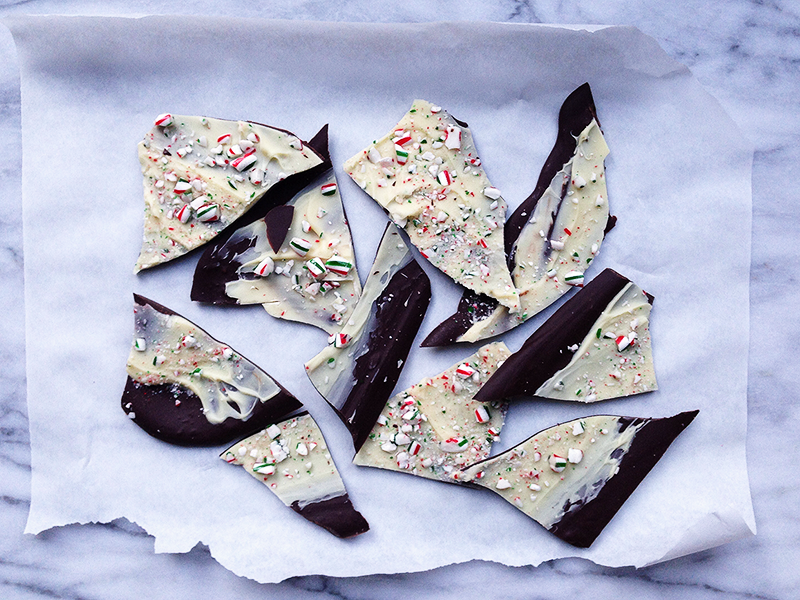 peppermint chocolate candy cane bark