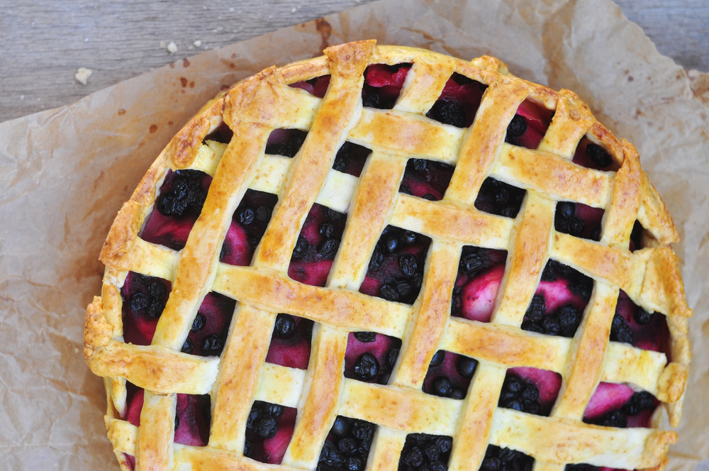 Freshly Baked Berry Pie on Parchment. How to bake a perfect pie
