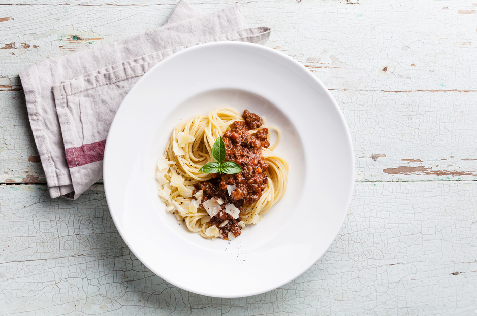 Spaghetti with beef bolognese sauce