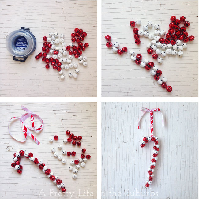 DIY-Candy-Cane-Jingle-Bell-Ornament-A-Pretty-Life