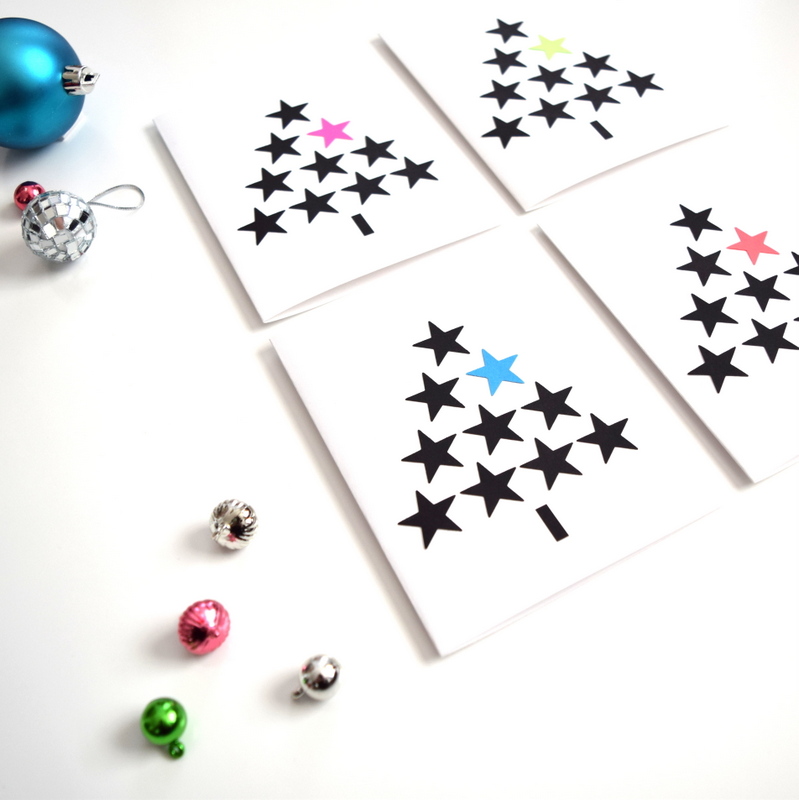 DIY-Christmas-cards-using-a-star-punch-northstory