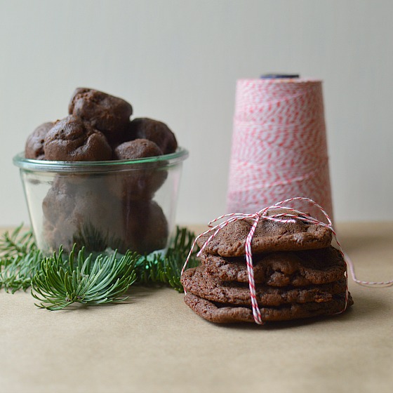 Dark Chocolate and Cherry Cookie Dough Balls - 560 x 560