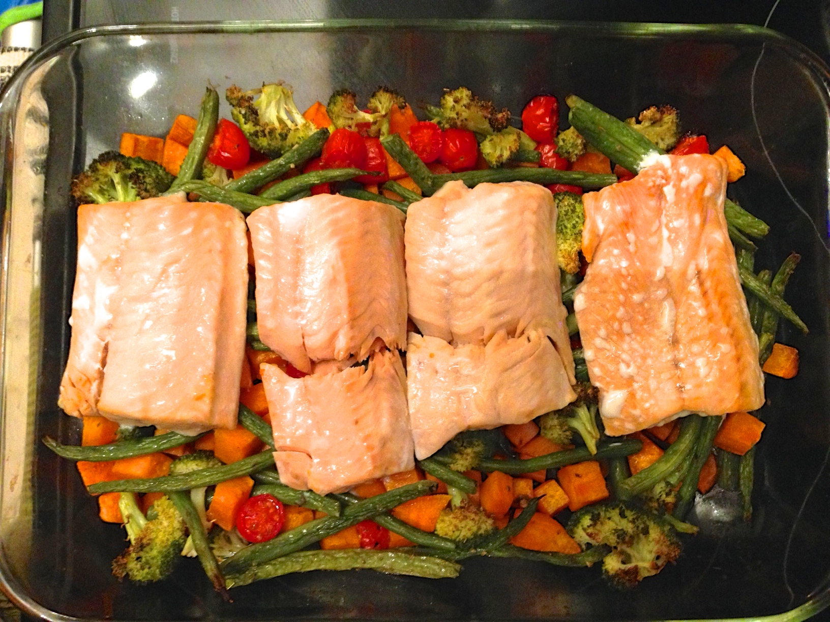 One Pan Roasted Salmon and Vegetables SavvyMom