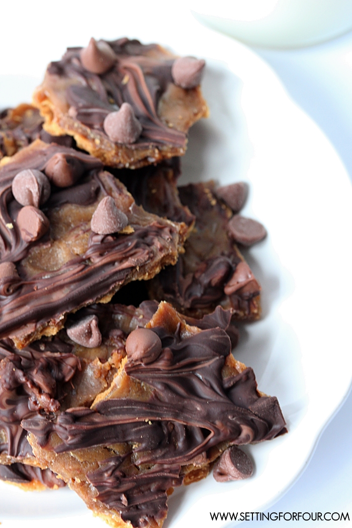 Chocolate Toffee Bark Candy SavvyMom