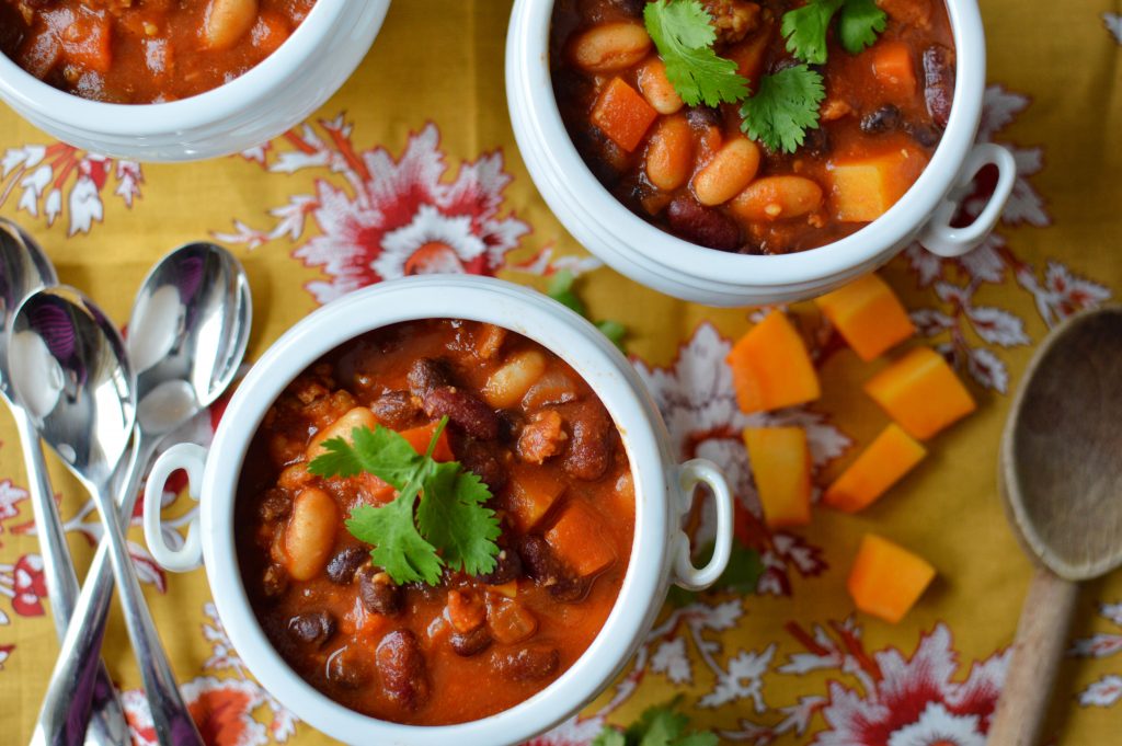 Three-Bean and Turkey Sausage Chili