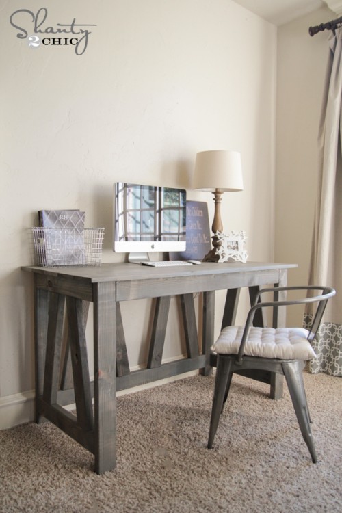 DIY-gray-wash-stained-wood-desk