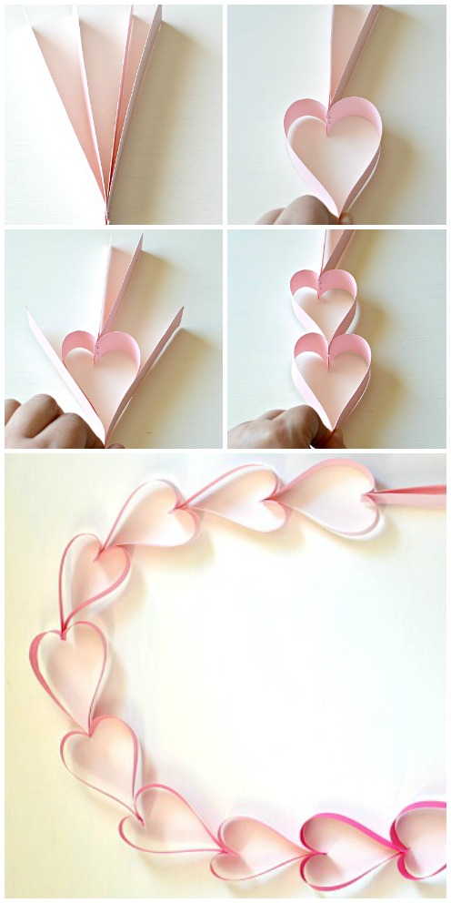 How To Make A Heart Shaped Paper Chain For Valentines Day Savvymom