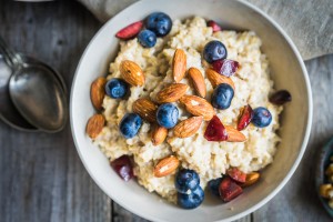 Brown Sugar Oatmeal with almonds and berries