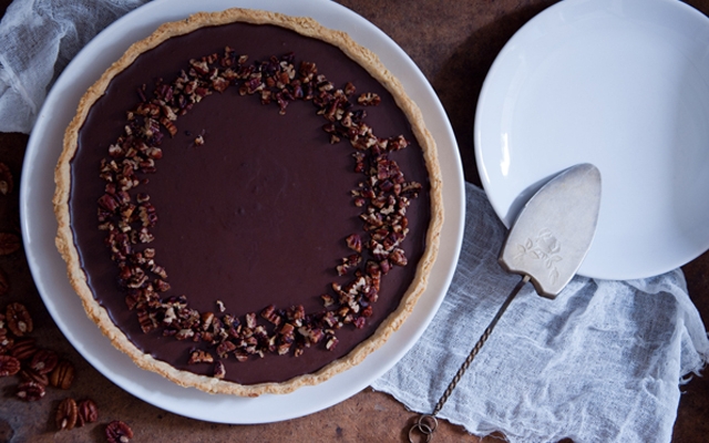 dark chocolate ganache tart