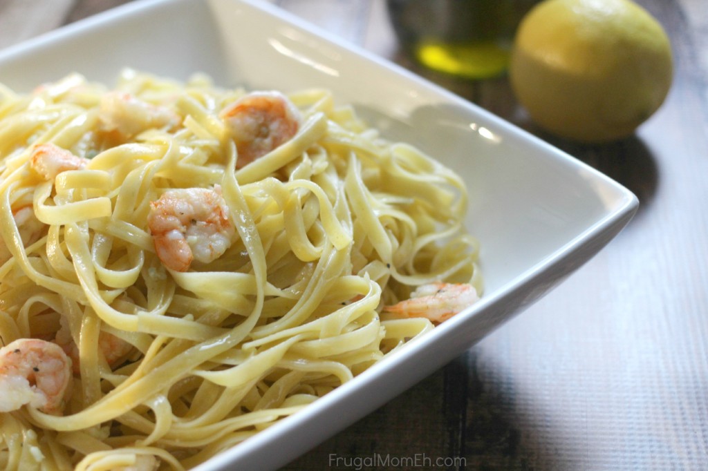 Garlic Lemon Pasta with Roasted Shrimp SavvyMom