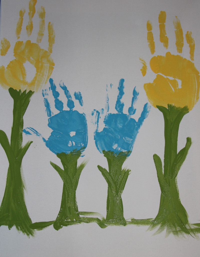 Handprint Tulips Canvas SavvyMom