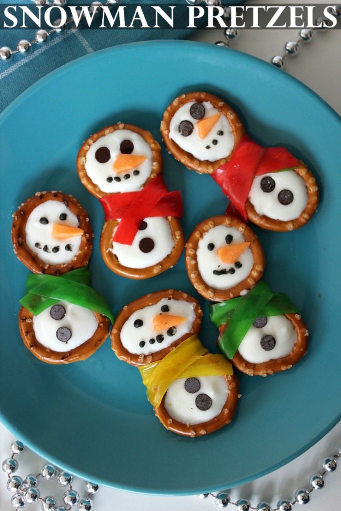 Snowman-Pretzels