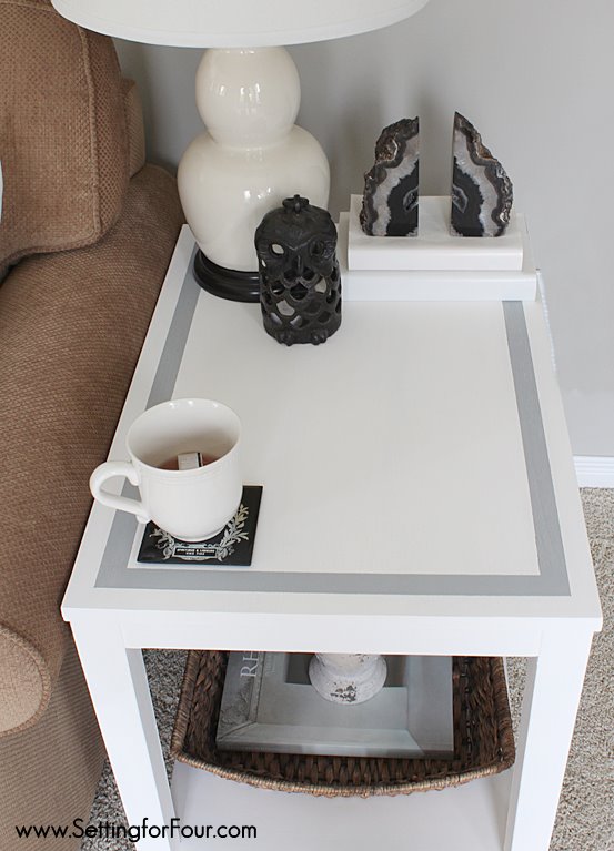 chalky-paint-stripe-table-DIY chalky-paint-stripe-table-DIY