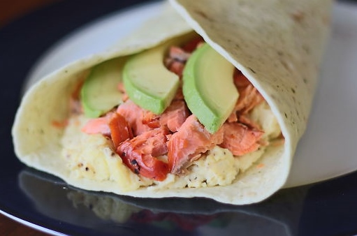 Salmon-and-Avocado-Breakfast-Burrito