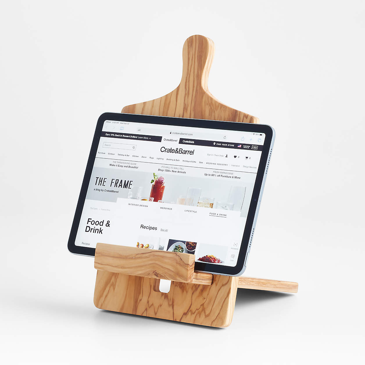 Cutting Board Cookbook Tablet Holder - SavvyMom