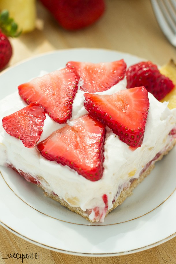 Light-Strawberry-Pineapple-No-Bake-Cheesecake-www.thereciperebel.com-9-of-12-610x915