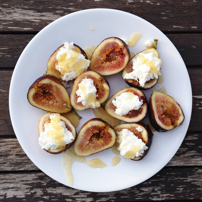 Figs-with-Ricotta-Cheese-Drizzled-in-Honey