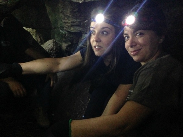 women-caving