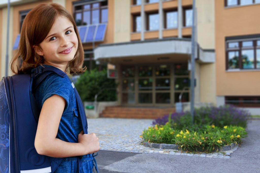 Back to school - portrait of lovely schoolgirl Back to school - portrait of lovely schoolgirl