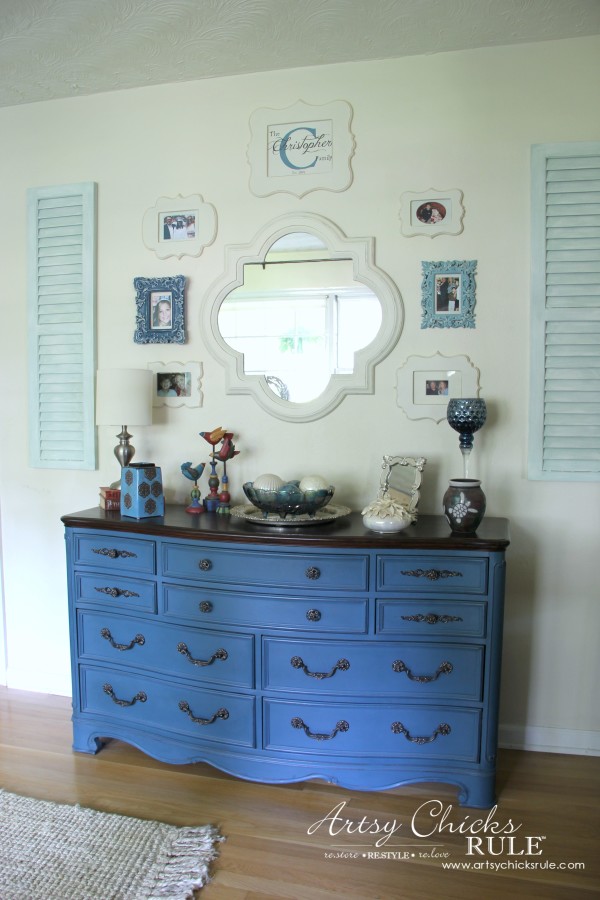 Gallery-Wall-Decorating-Challenge-Aubusson-Blue-Dresser-gallerywall-artsychicksrule-600x900