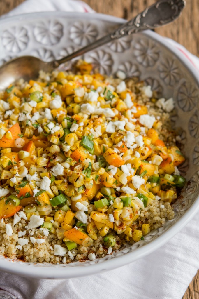 Grilled-Corn-and-Peach-Quinoa-Salad