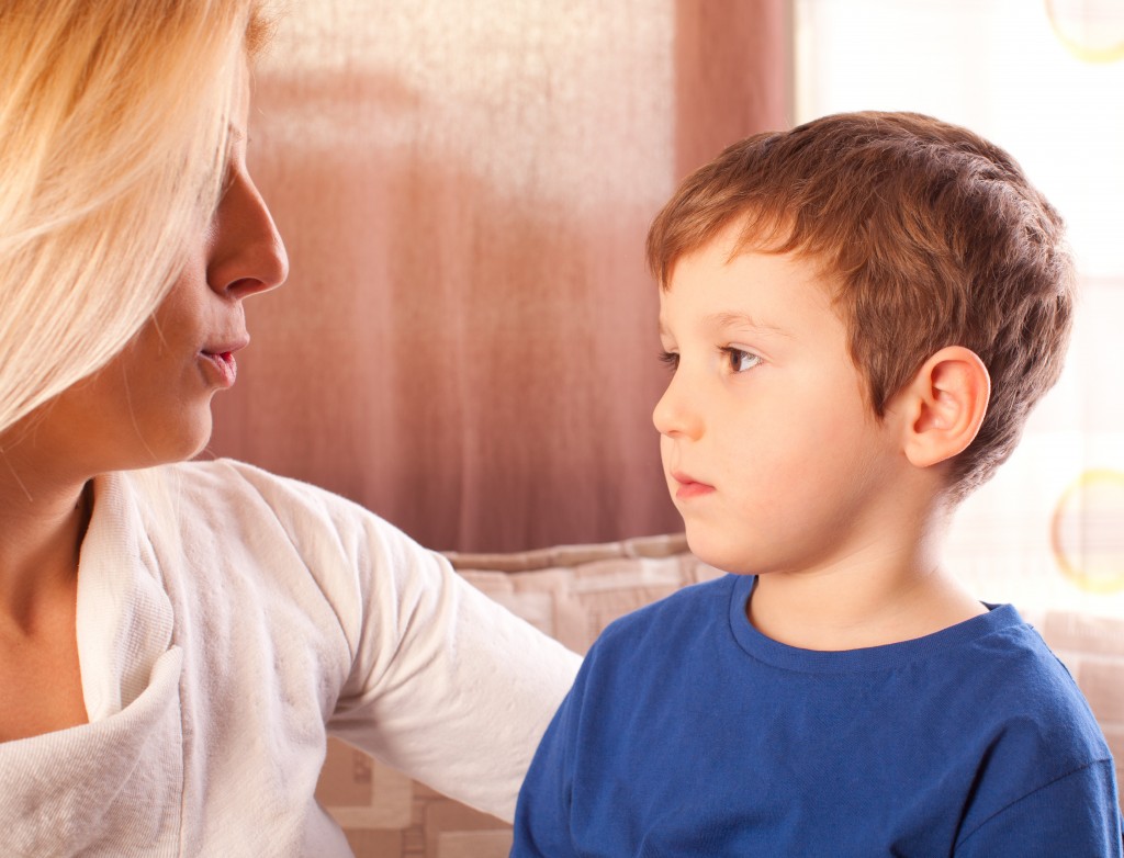 Talking with a child Talking with a child