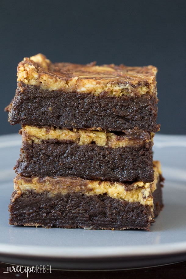 Flourless-Pumpkin-Cheesecake-Brownies-www.thereciperebel.com-5-of-7-610x915