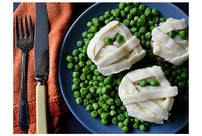 Halloween Dinner Mini Mummy Meatloaves - SavvyMom