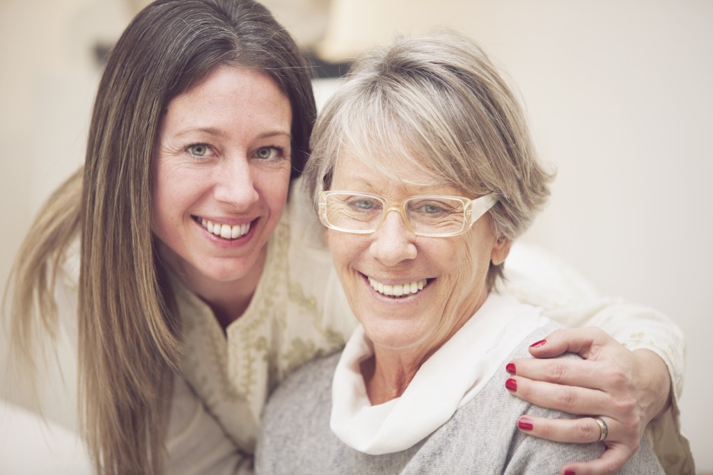 Happy senior mother and daughter portrait Happy senior mother and daughter portrait
