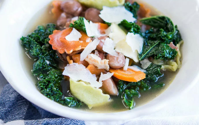 Kale, Pancetta, and Cheese Tortellini Soup Kale, Pancetta, and Cheese Tortellini Soup