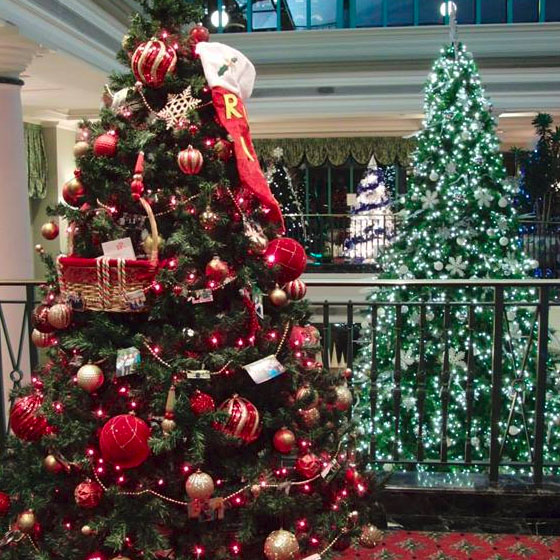 It's a parade...of Christmas trees. Every year, the lobby of the Four Seasons Hotel Vancouver is transformed into a magical winter forest, with trees beautifully ornamented and displayed over the holiday period. The trees are decorated and sponsored by individual volunteers in support of BC Children's Hospital. The trees are on display from November 30 until January 1, seven days a week until 11:00 pm. There is no admission cost but a charitable donation is encouraged. 