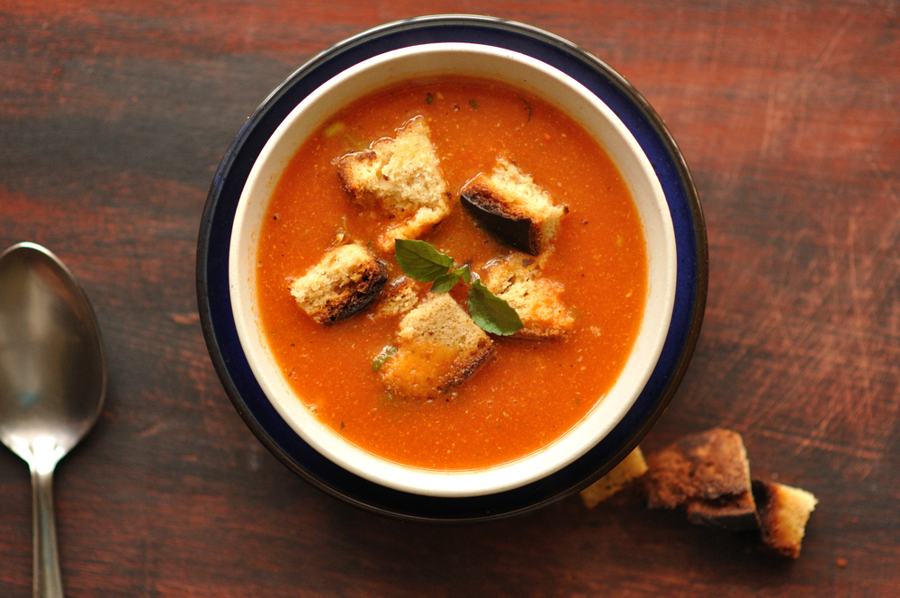 Tomato Soup with Croutons