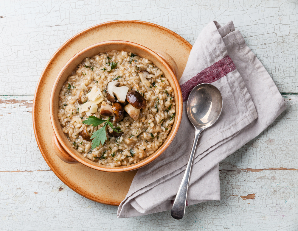 Mushroom risotto, 5 ways with risotto