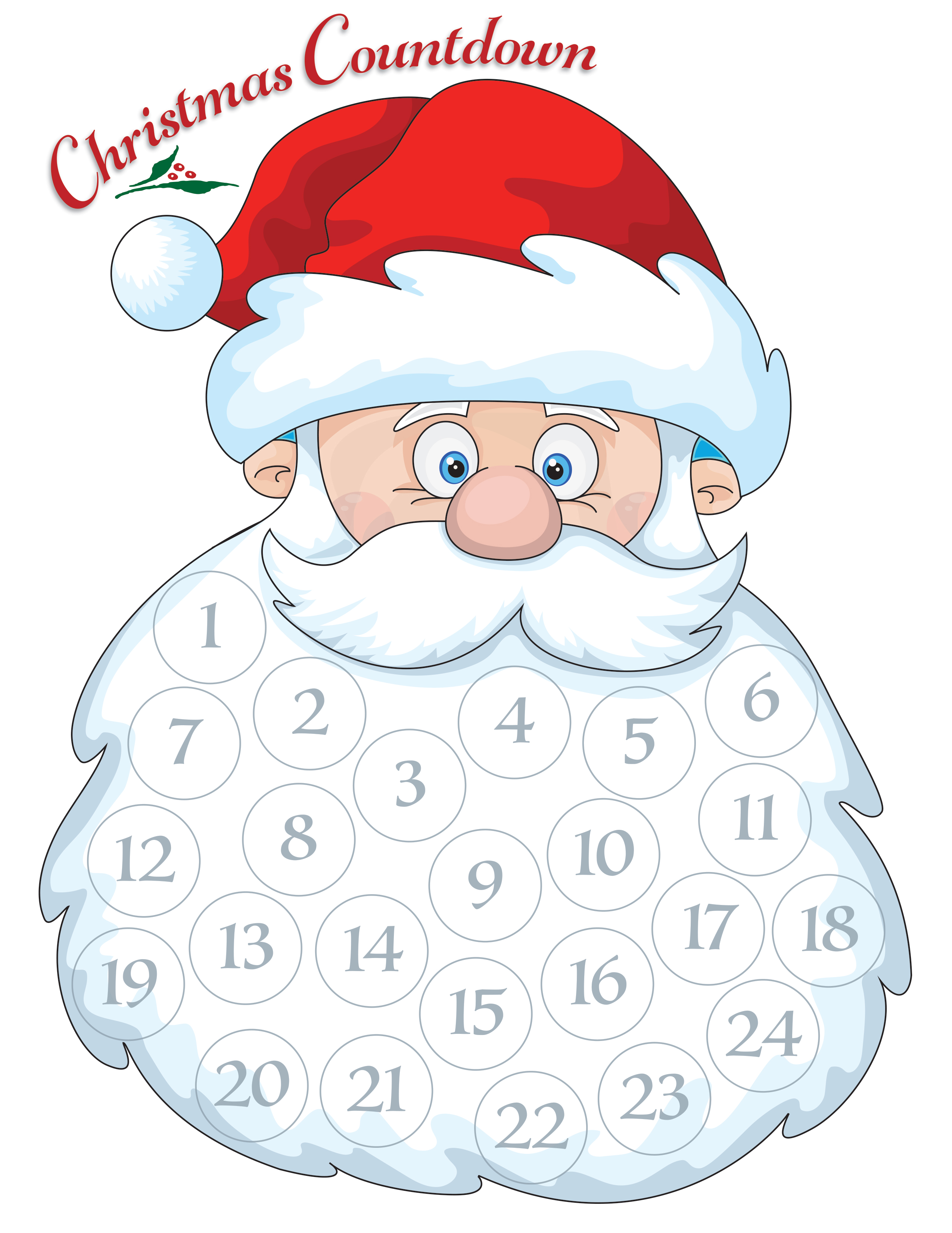 Santa Advent Calendar Free Printable SavvyMom