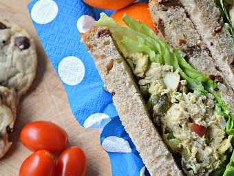 Crunchy Chicken Salad on Raisin Bread - 340x255