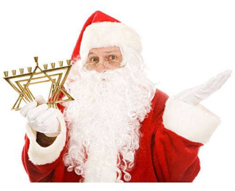 Santa-menorah