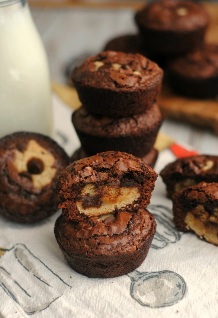 Chocolate-Chip-Cookie-Brownie-Cups Chocolate-Chip-Cookie-Brownie-Cups