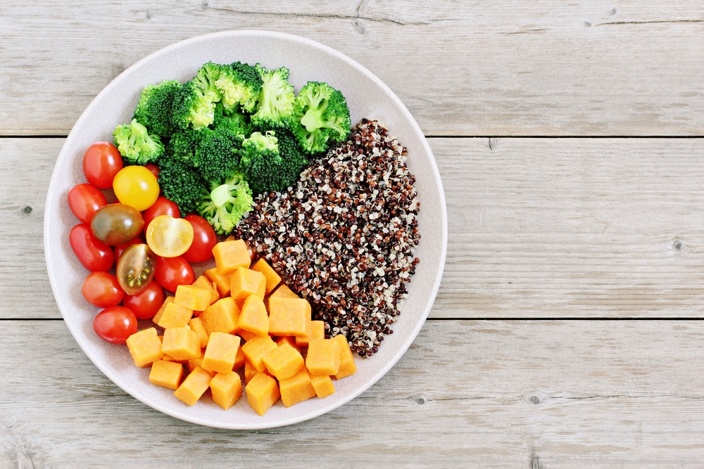 Quinoa and Veggies on a Plate