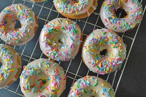 Baked Birthday Cake Donuts Recipe - SavvyMom