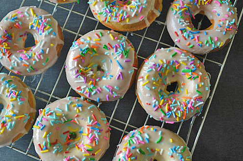 Baked Birthday Cake Donuts Recipe - SavvyMom