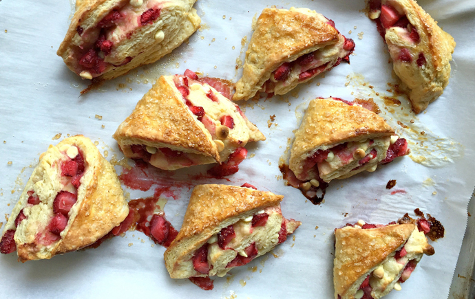 Strawberry White Chocolate Scones