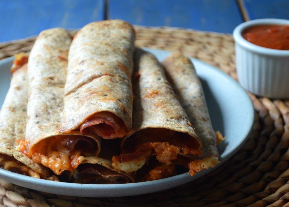 Baked Pizza Taquitos