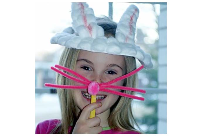 The kids will have a blast making this festive bunny costume. 